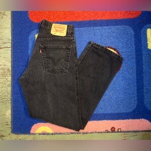 VTG Levis 505 Jeans Mens Sz 31x30 Black Straight Leg Regular Fit Y2K 2000 Preppy